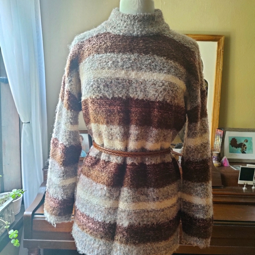 NWT Striped Warm Sweater Dress
